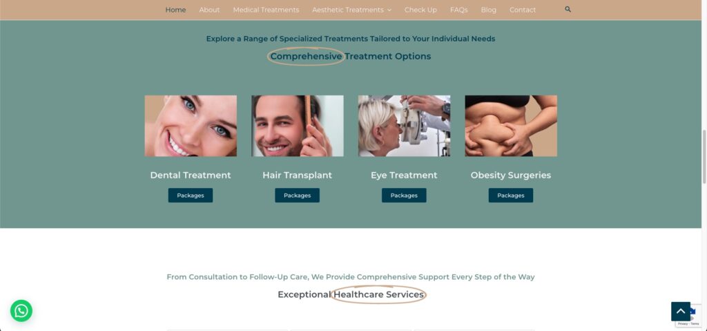 Digital Guide Portfolio Medical Center Asistance Medical Tourism Website 1