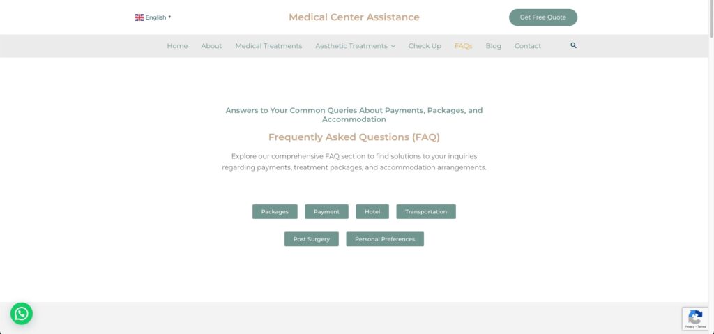 Digital Guide Portfolio Medical Center Asistance Medical Tourism Website 1