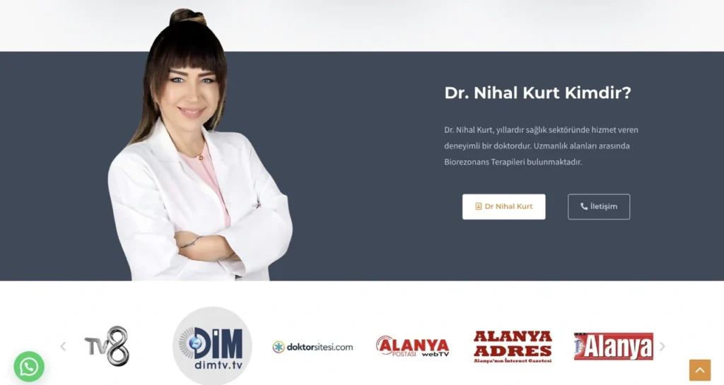 Digital Guide ve Dr. Nihal Kurt Kliniği - Alanya Web Tasarım Projesi Referans 1 Large