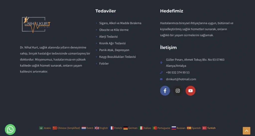 Digital Guide ve Dr. Nihal Kurt Kliniği - Alanya Web Tasarım Projesi Referans 1 Large