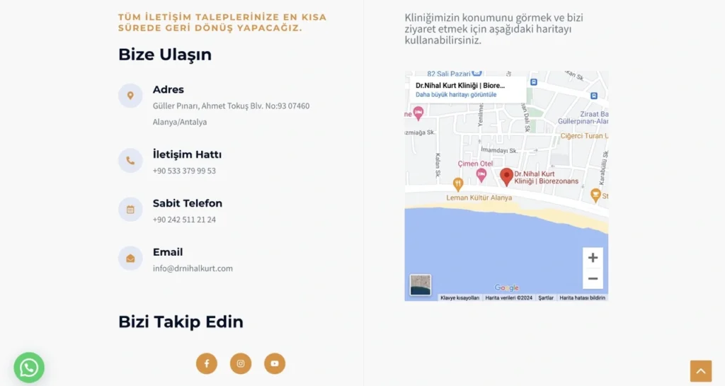 Digital Guide ve Dr. Nihal Kurt Kliniği - Alanya Web Tasarım Projesi Referans 1 Large